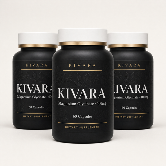 KIVARA Magnesium Glycinate 3 Bottle Bundle