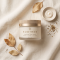 SOOTHEX flat lay with leaves