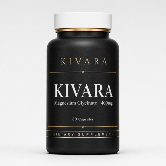 KIVARA Magnesium Glycinate 400mg Supplement Bottle