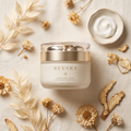 REVARA flat lay with flowers